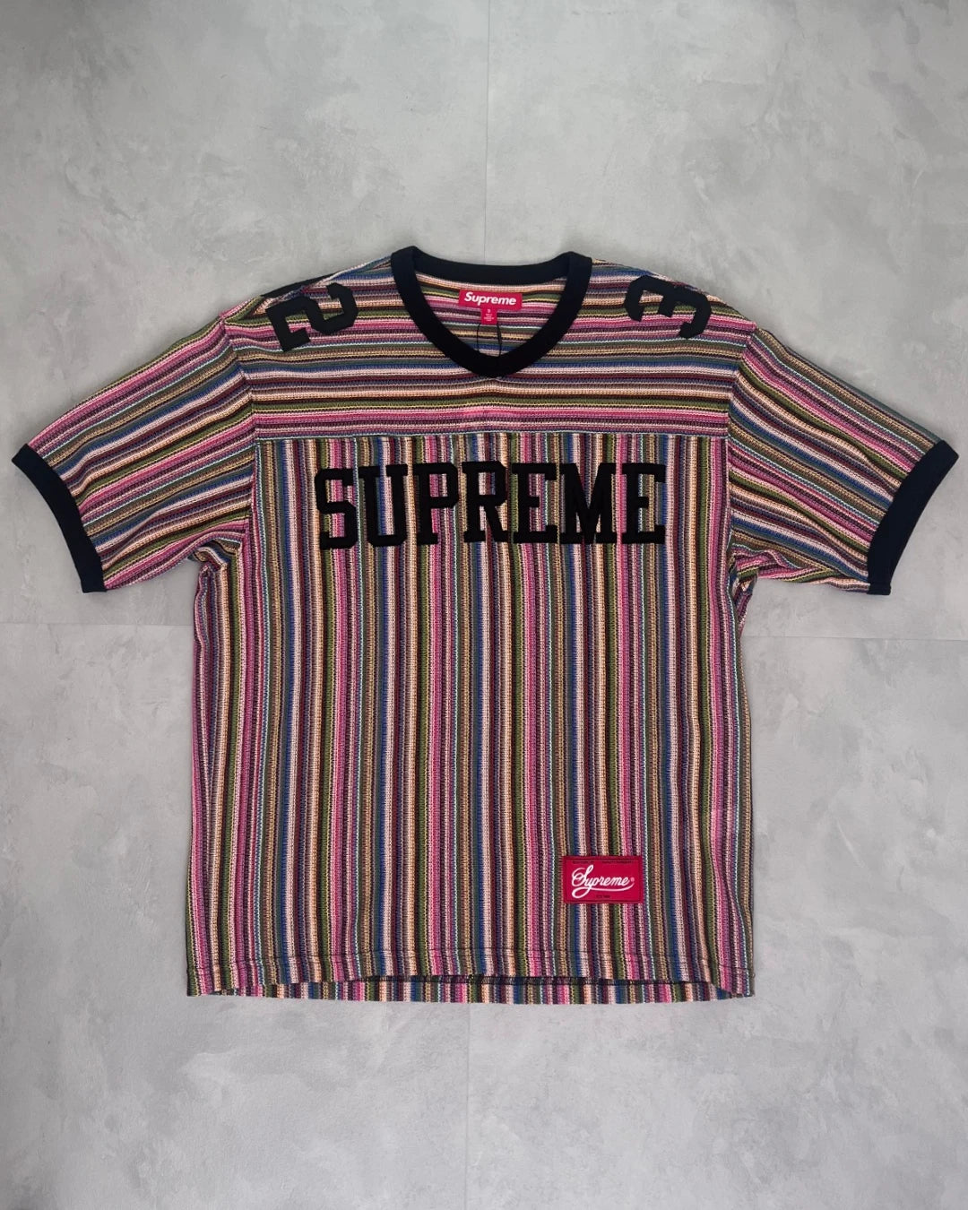 Supreme Open Knit Multicolour Football Jersey – S