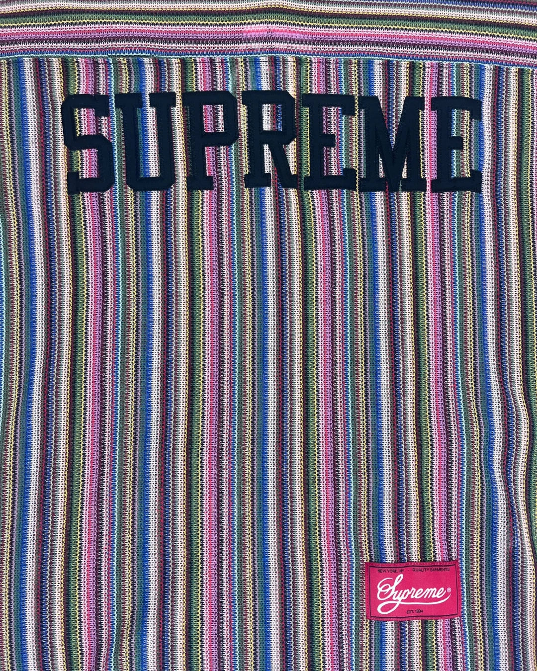 Supreme Open Knit Multicolour Football Jersey – S