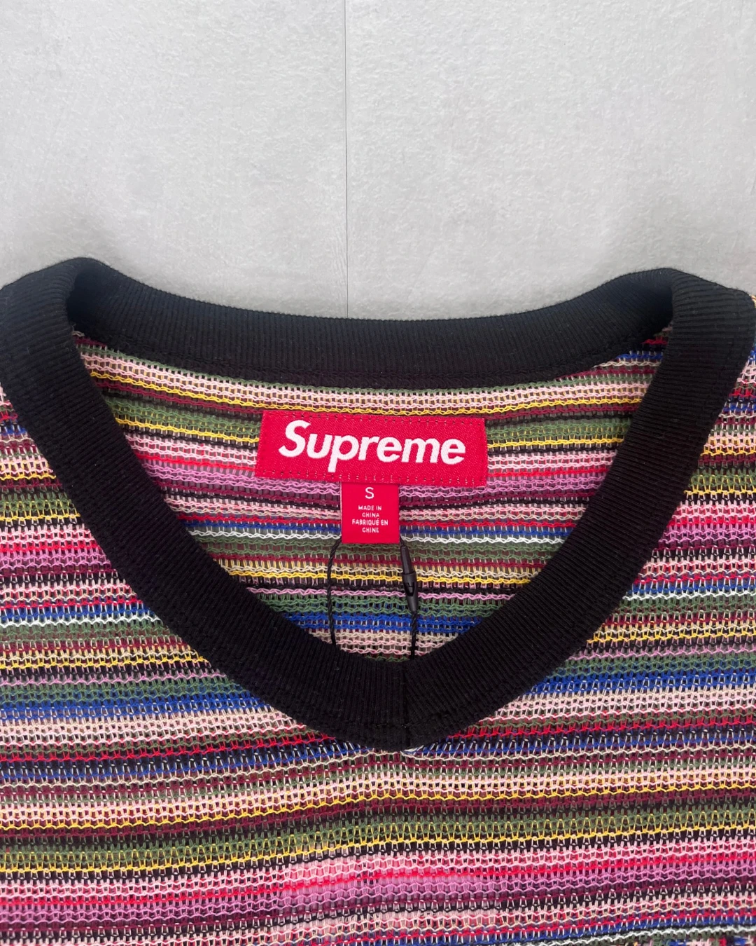 Supreme Open Knit Multicolour Football Jersey – S