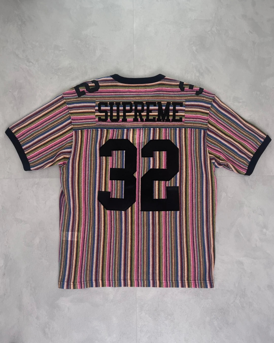 Supreme Open Knit Multicolour Football Jersey – S