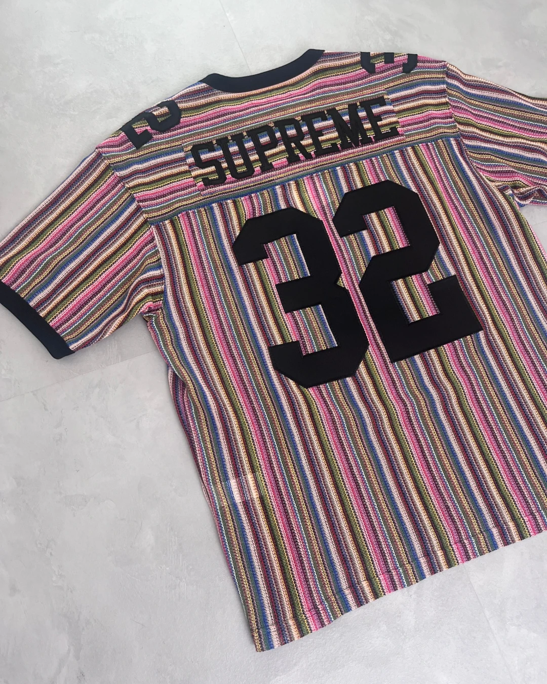 Supreme Open Knit Multicolour Football Jersey – S