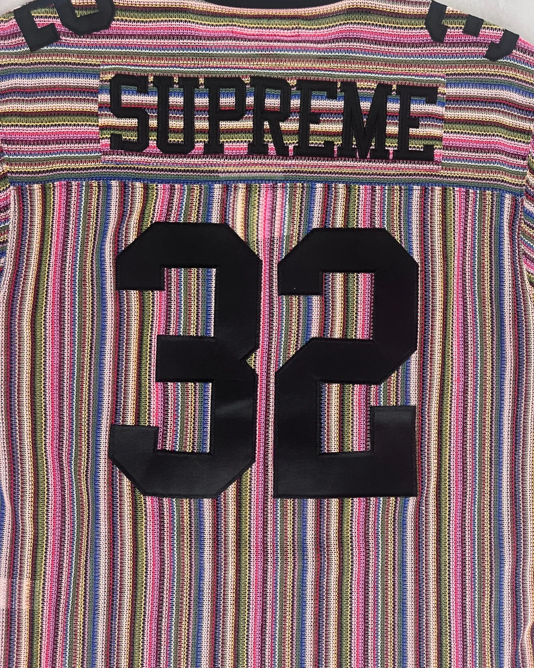 Supreme Open Knit Multicolour Football Jersey – S