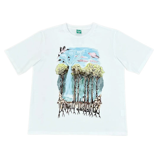 "EverythingMustBeDoubted" White Tee (777stores x Freddie peacock)