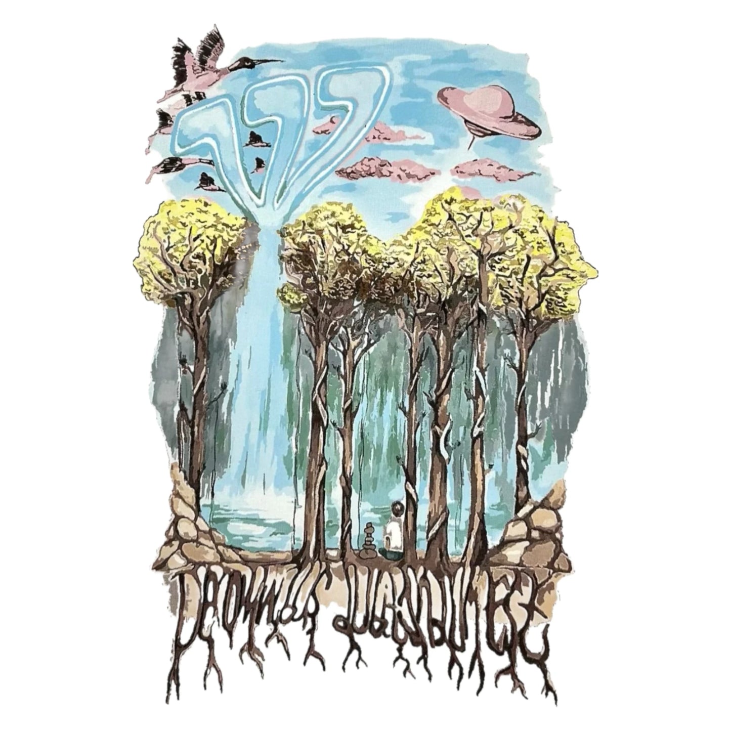 "EverythingMustBeDoubted" White Tee (777stores x Freddie peacock)