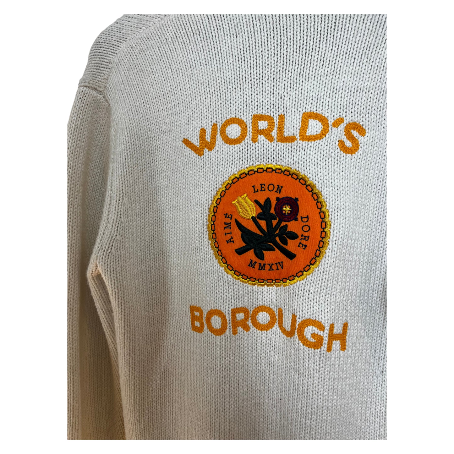 Aime Leon Dore Knitted Cardigan white - (GRADE A) / S