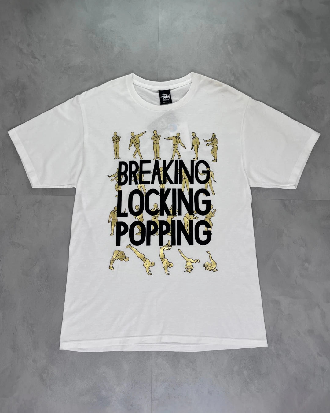 Stussy Breaking T Shirt white / gold - M