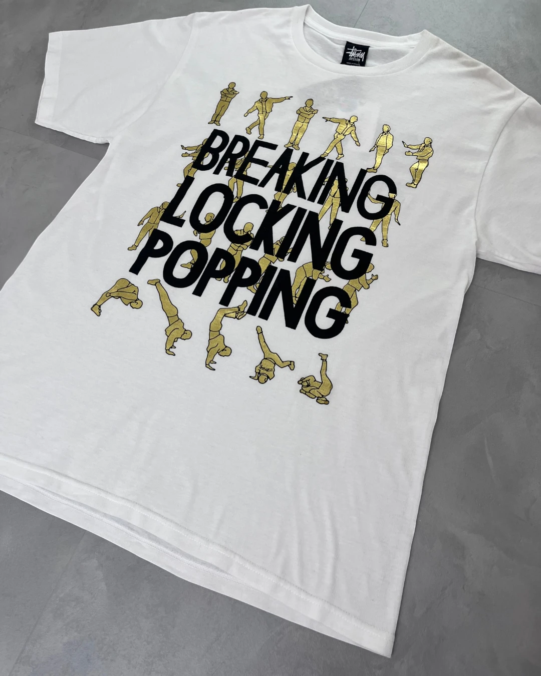 Stussy Breaking T Shirt white / gold - M