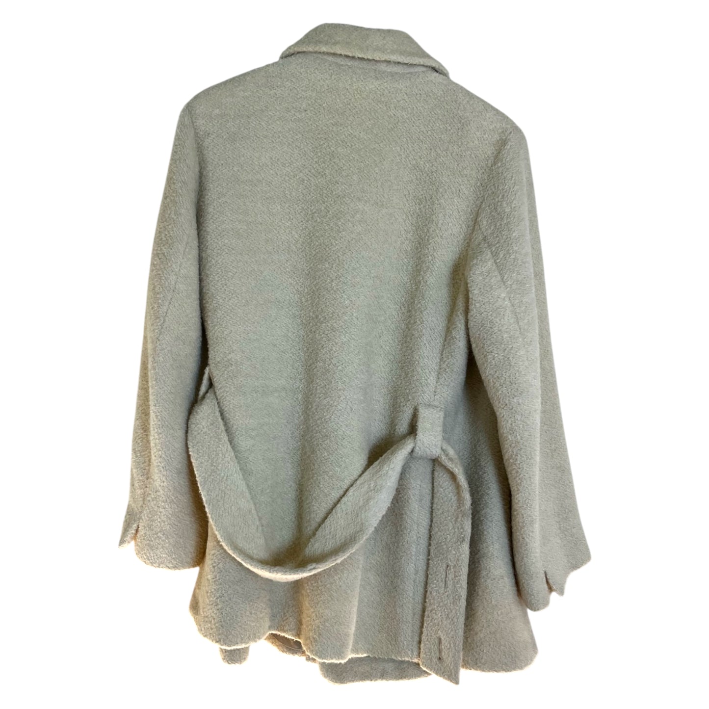 JIL SANDER Boucle Wool Coat Ivory - EU36