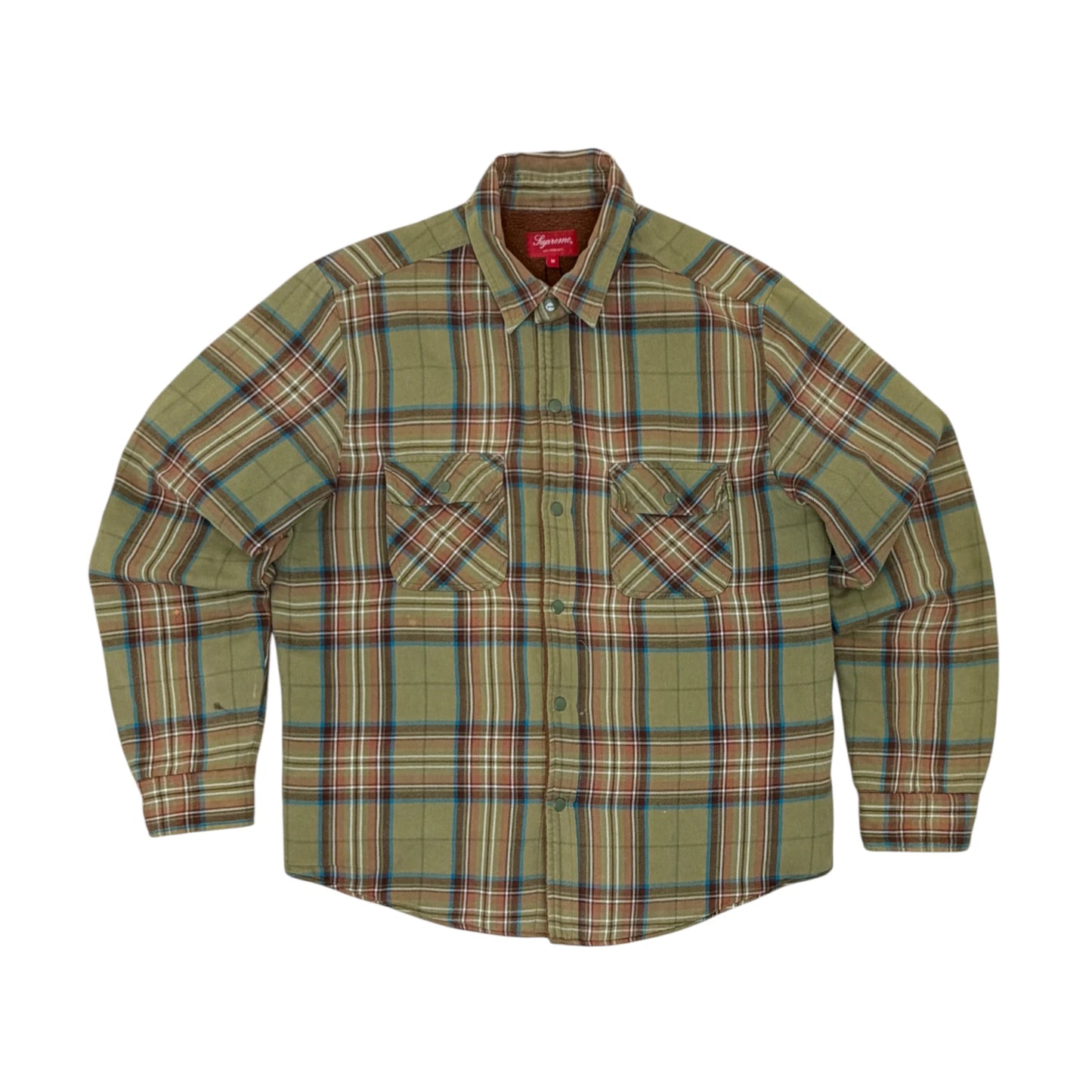 Supreme Fleece Lined Flannel Shirt green - M