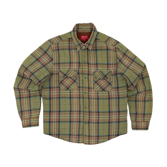 Supreme Fleece Lined Flannel Shirt green - M