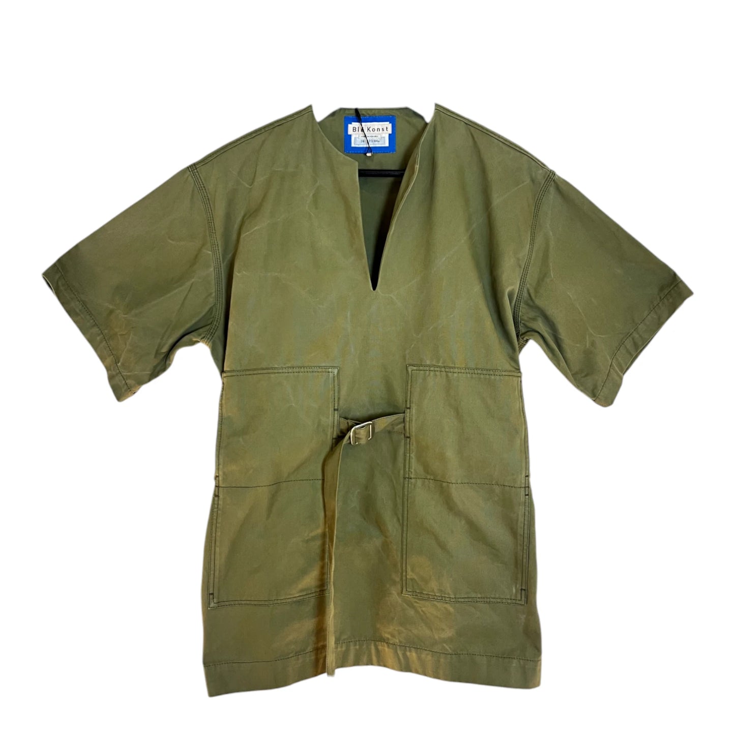 ACNE STUDIOS BLA KONST Cotton Canvas Overshirt Khaki - (GRADE A) / 10