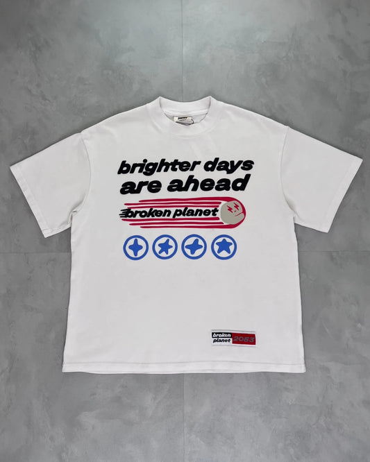 Broken Planet Brighter Days Ahead T-Shirt white – M