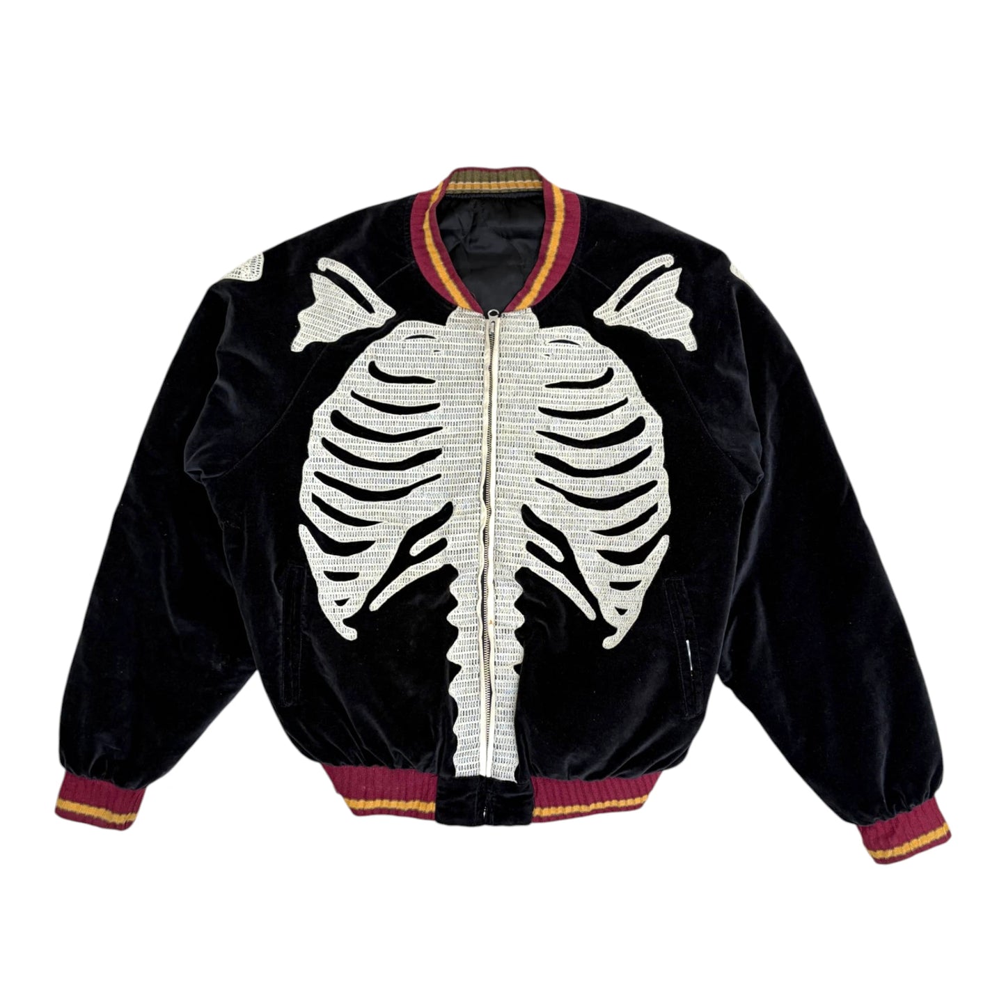 Kapital Velveteen Bone Embroidery Souvenir Jacket black - S