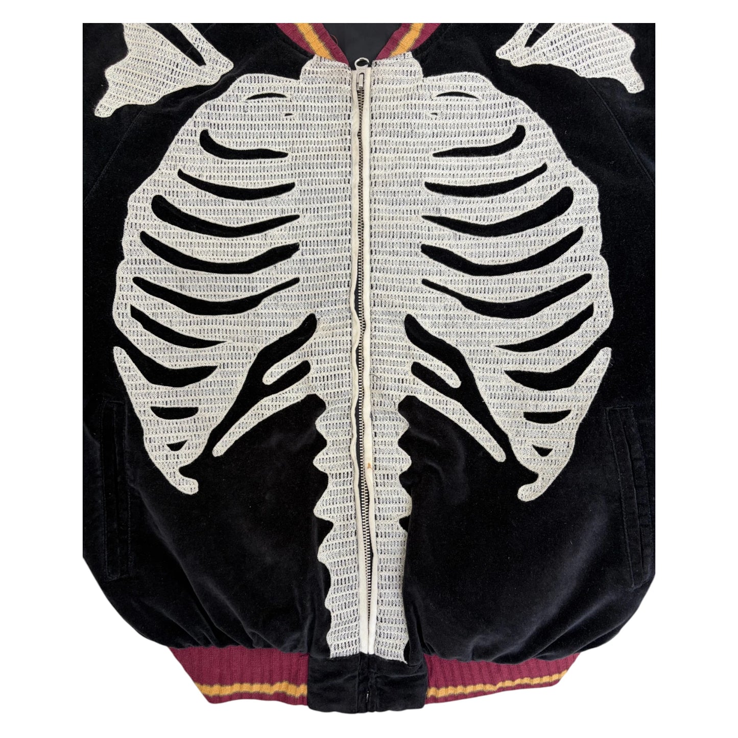 Kapital Velveteen Bone Embroidery Souvenir Jacket black - S