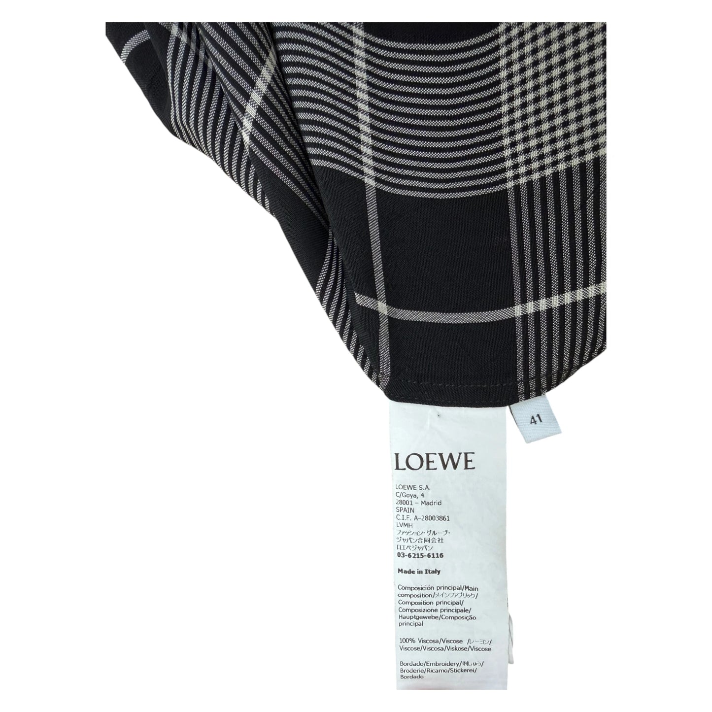 Loewe Plaid Short Sleeve Shirt - M