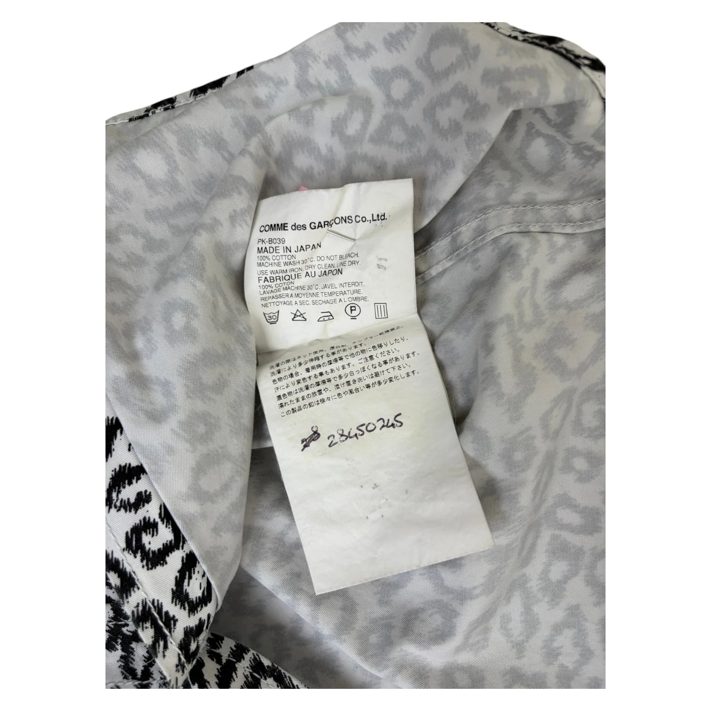 Comme Des Garçons Homme Plus Cheetah Print Shirt - L