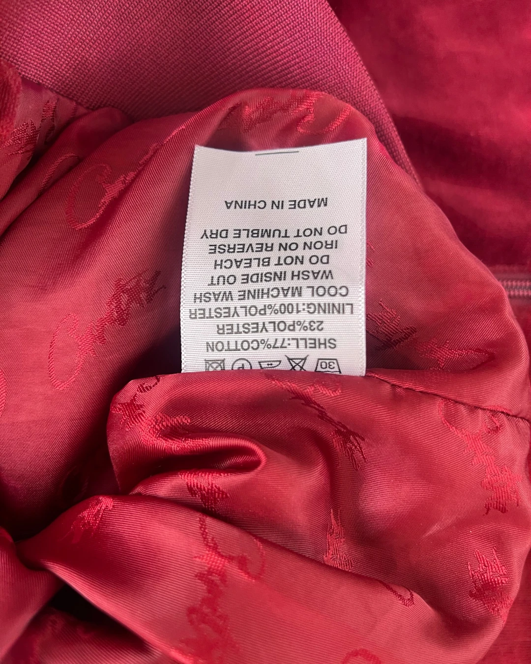 Corteiz Velour Fullset Tracksuit burgundy – (GRADE A) / XL/L