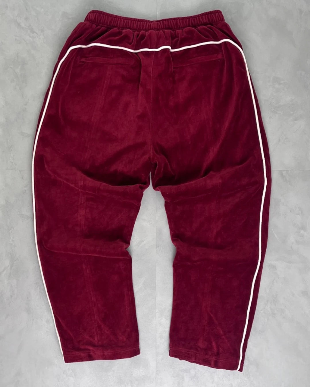 Corteiz Velour Fullset Tracksuit burgundy – (GRADE A) / XL/L