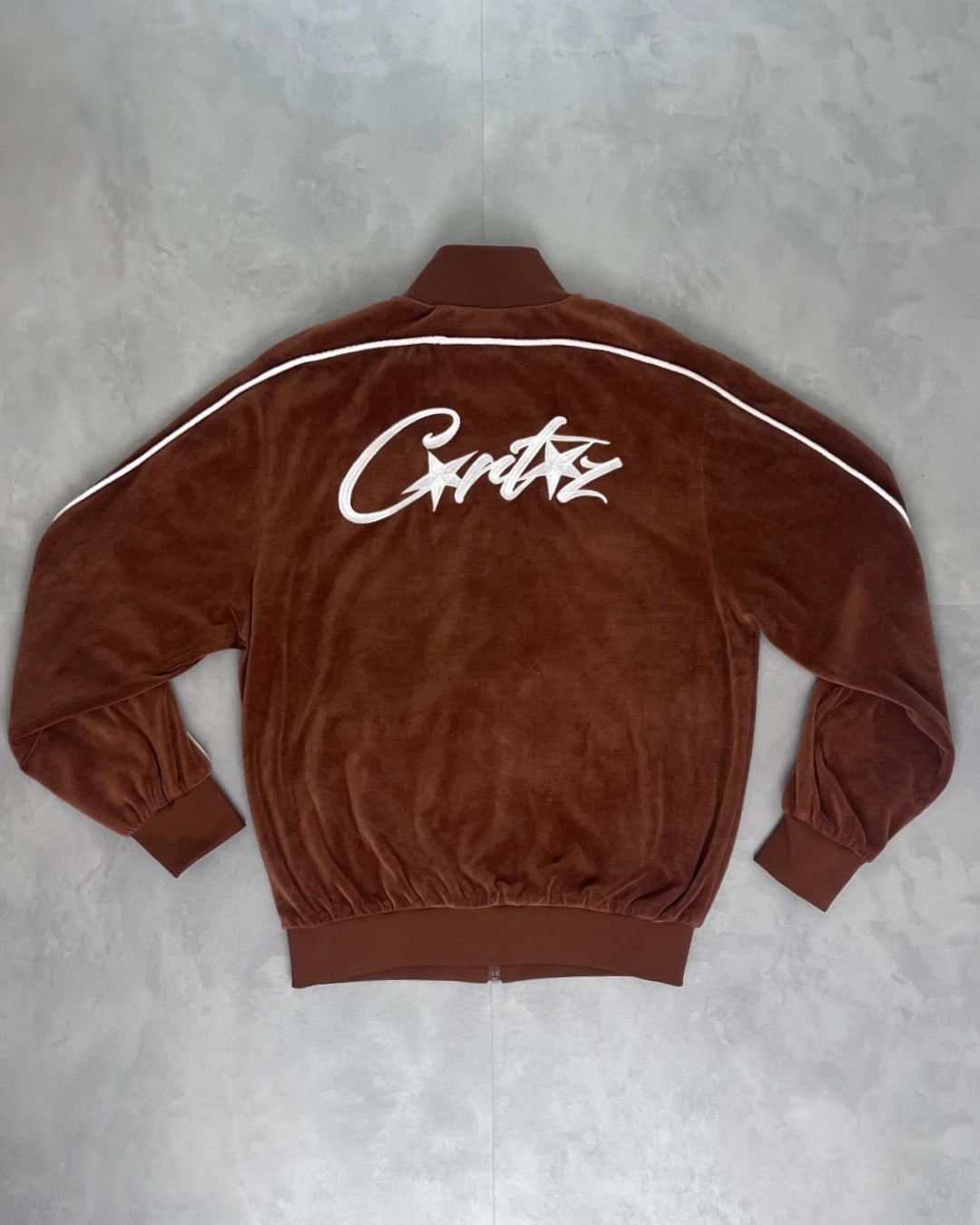 Corteiz Vvs Velour Tracksuit Full Set brown – (GRADE A) / L / M