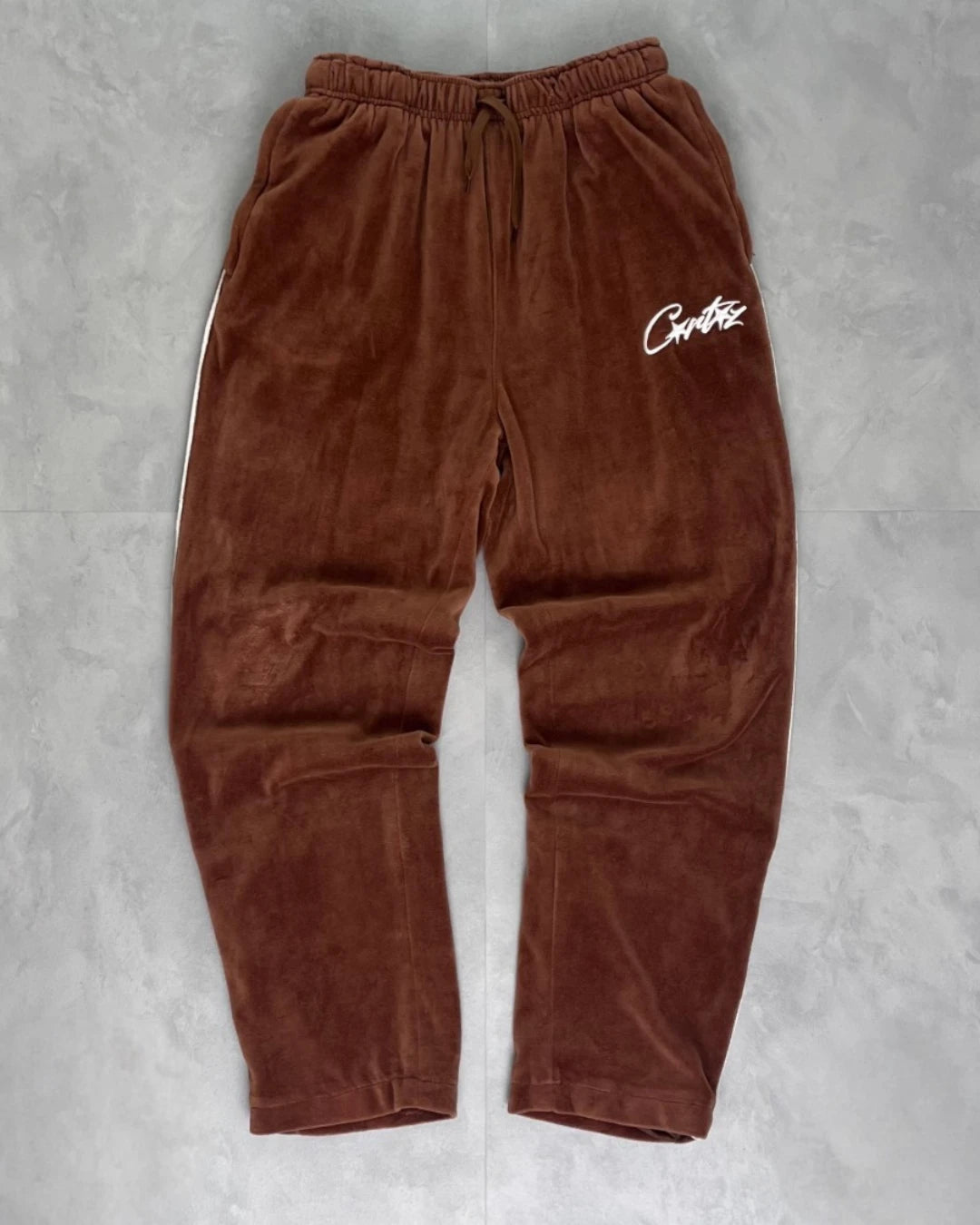 Corteiz Vvs Velour Tracksuit Full Set brown – (GRADE A) / L / M