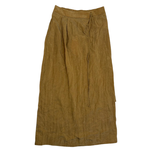 Lost In Dons Textured Silk Skirt gold - M