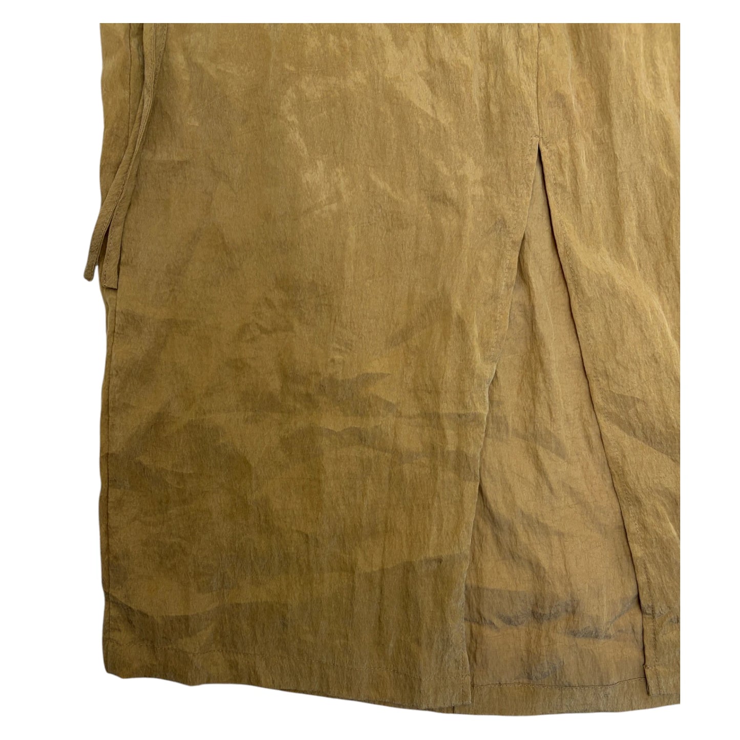 Lost In Dons Textured Silk Skirt gold - M