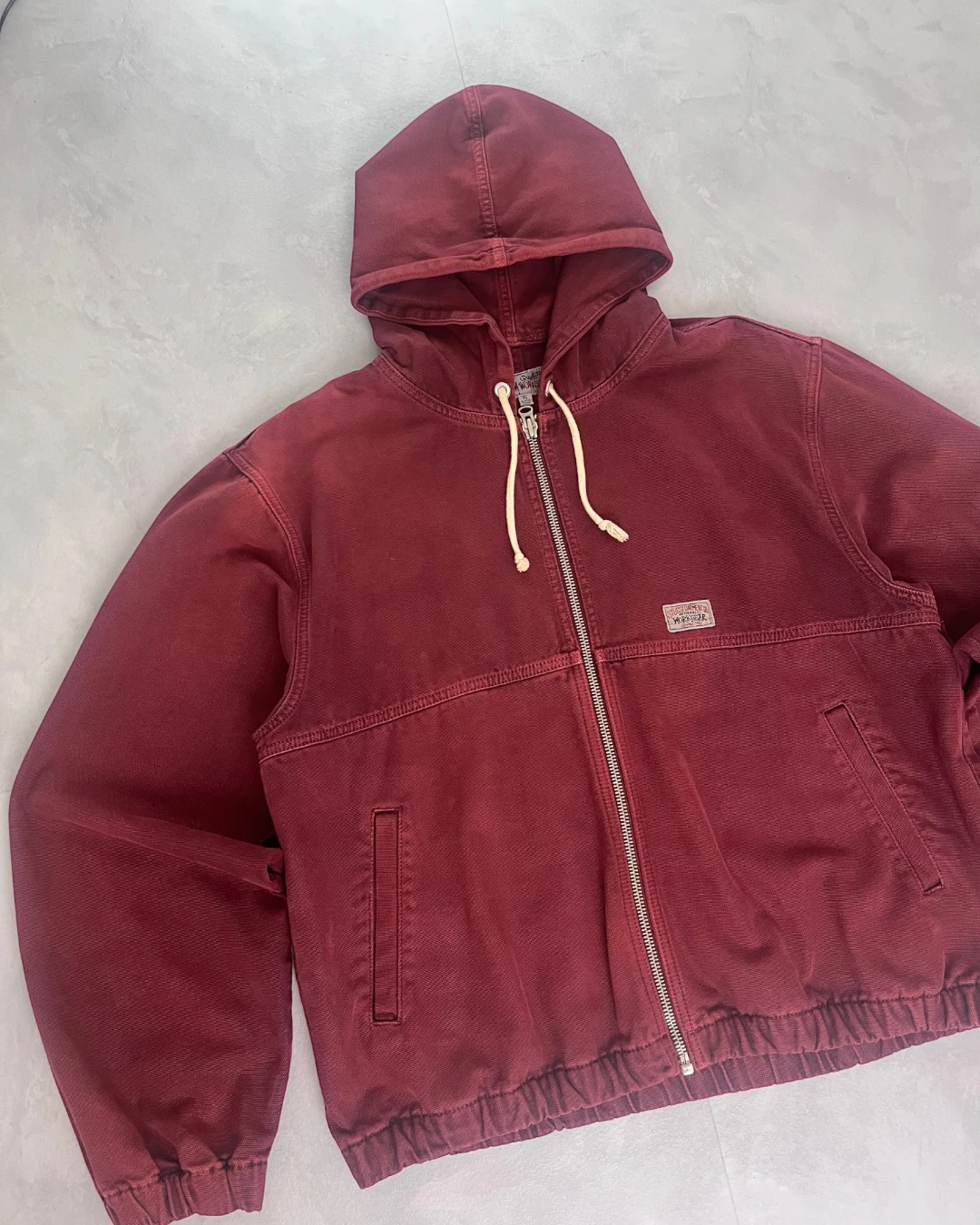 Stussy Work Gear Hooded Jacket And Trousers Set wine – (GRADE A) / XL/W32