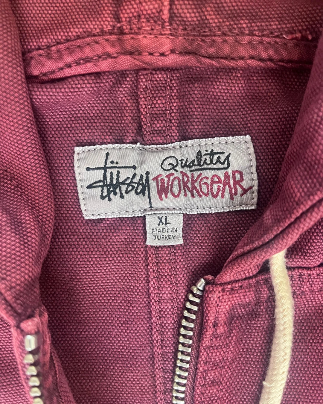 Stussy Work Gear Hooded Jacket And Trousers Set wine – (GRADE A) / XL/W32
