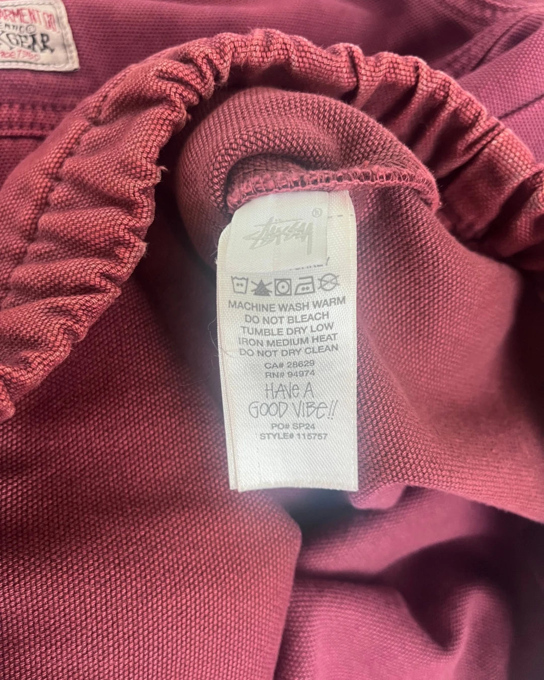 Stussy Work Gear Hooded Jacket And Trousers Set wine – (GRADE A) / XL/W32