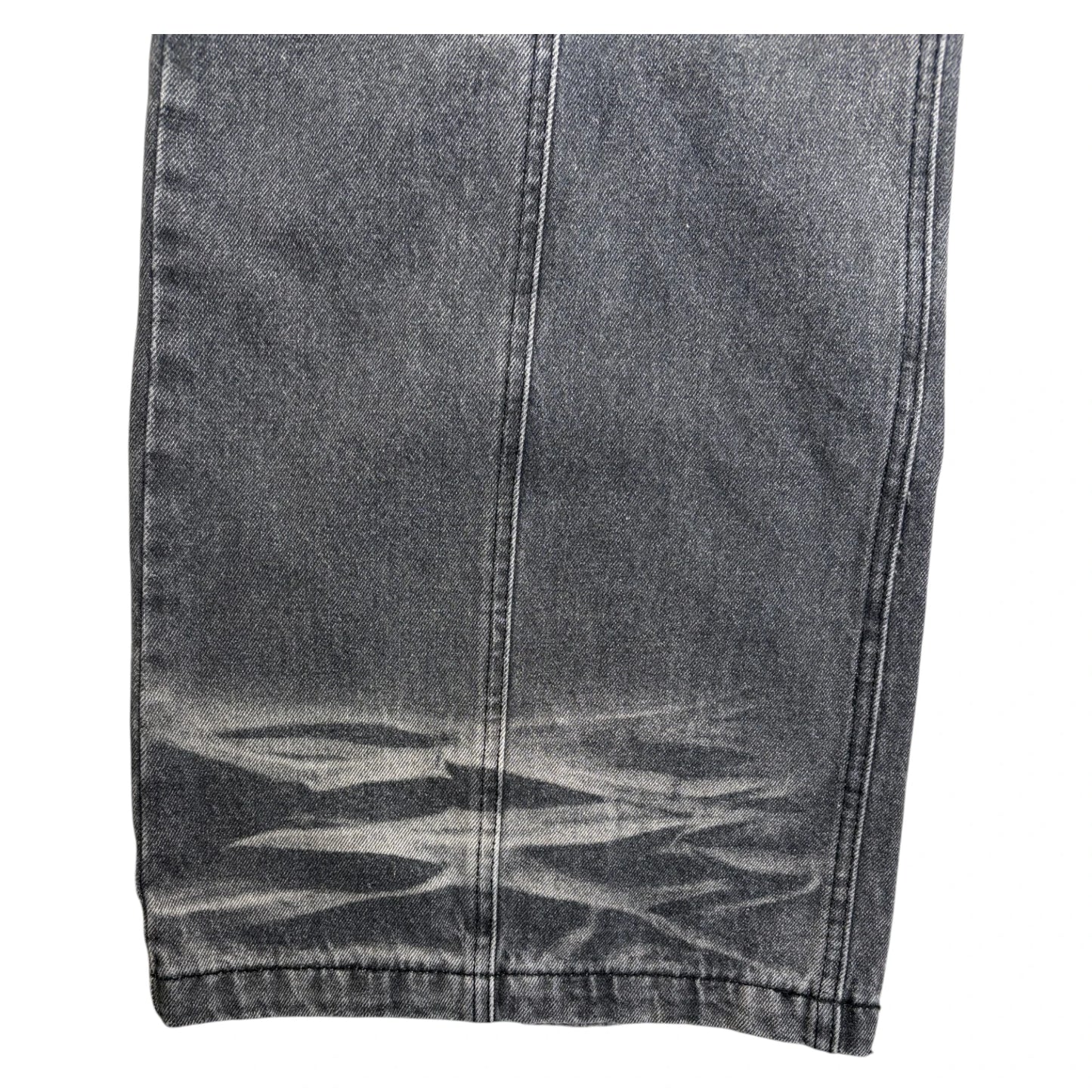 No Faith Wave Patchwork Distressed Jeans - L