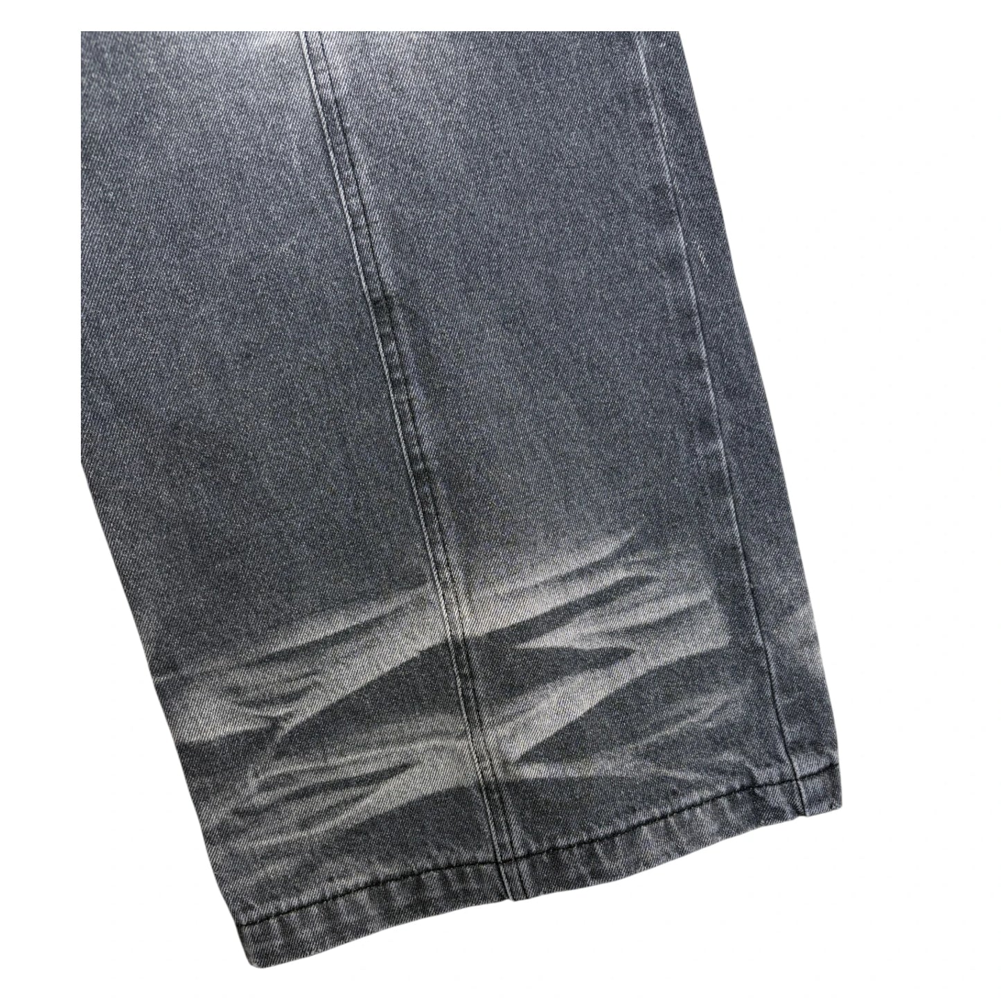 No Faith Wave Patchwork Distressed Jeans - L