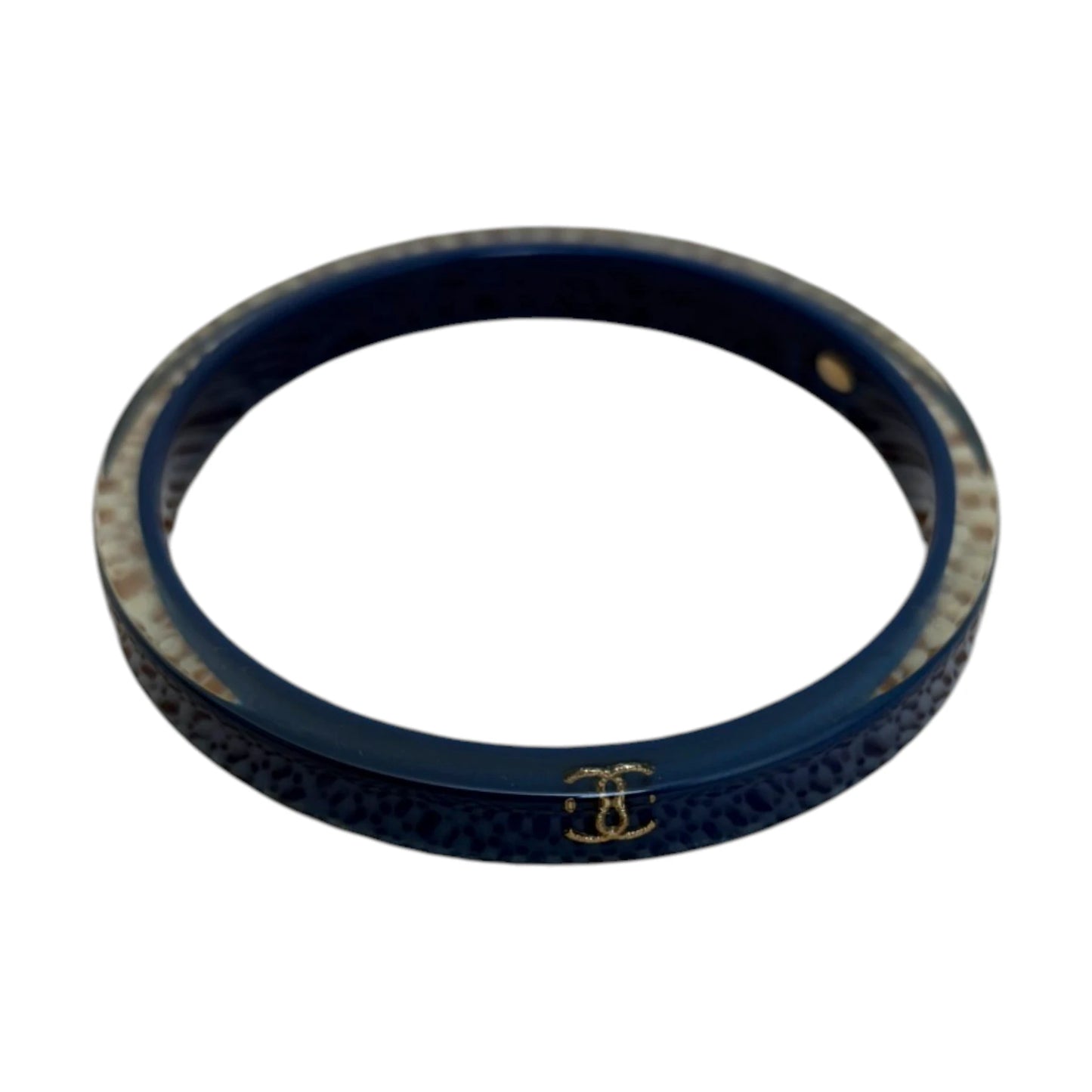 Chanel Cc Resin Bangle blue - OS