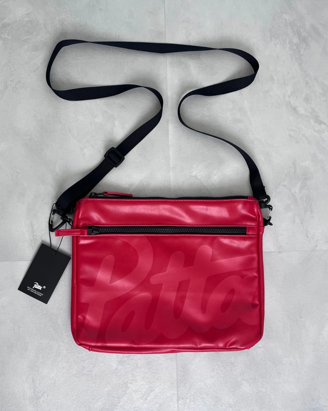 Patta Faux Leather Shoulder Bag red - (NEW)