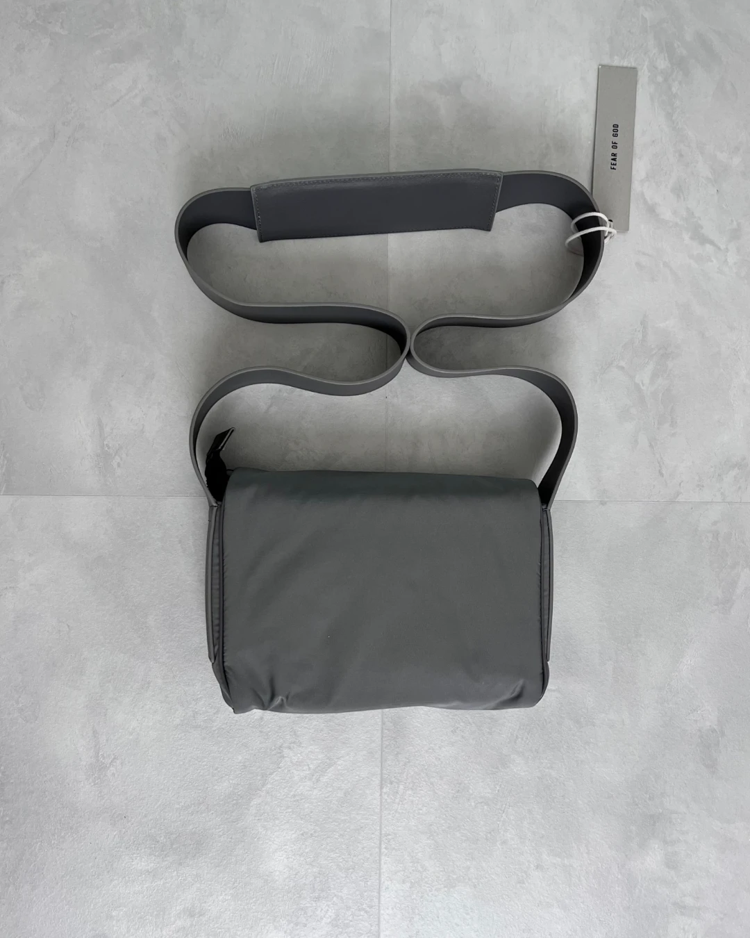 Fear Of God Logo Appliqued Shell Messenger Bag grey - O/S