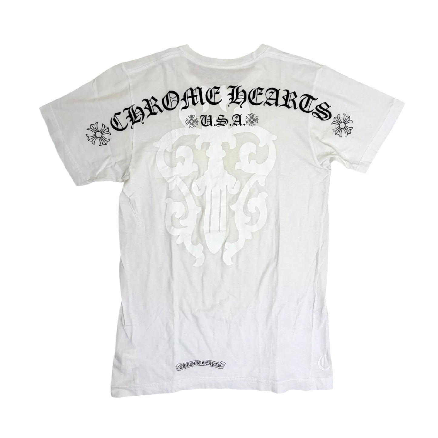 Chrome Hearts Layered Dagger Pocket Logo T Shirt white - S
