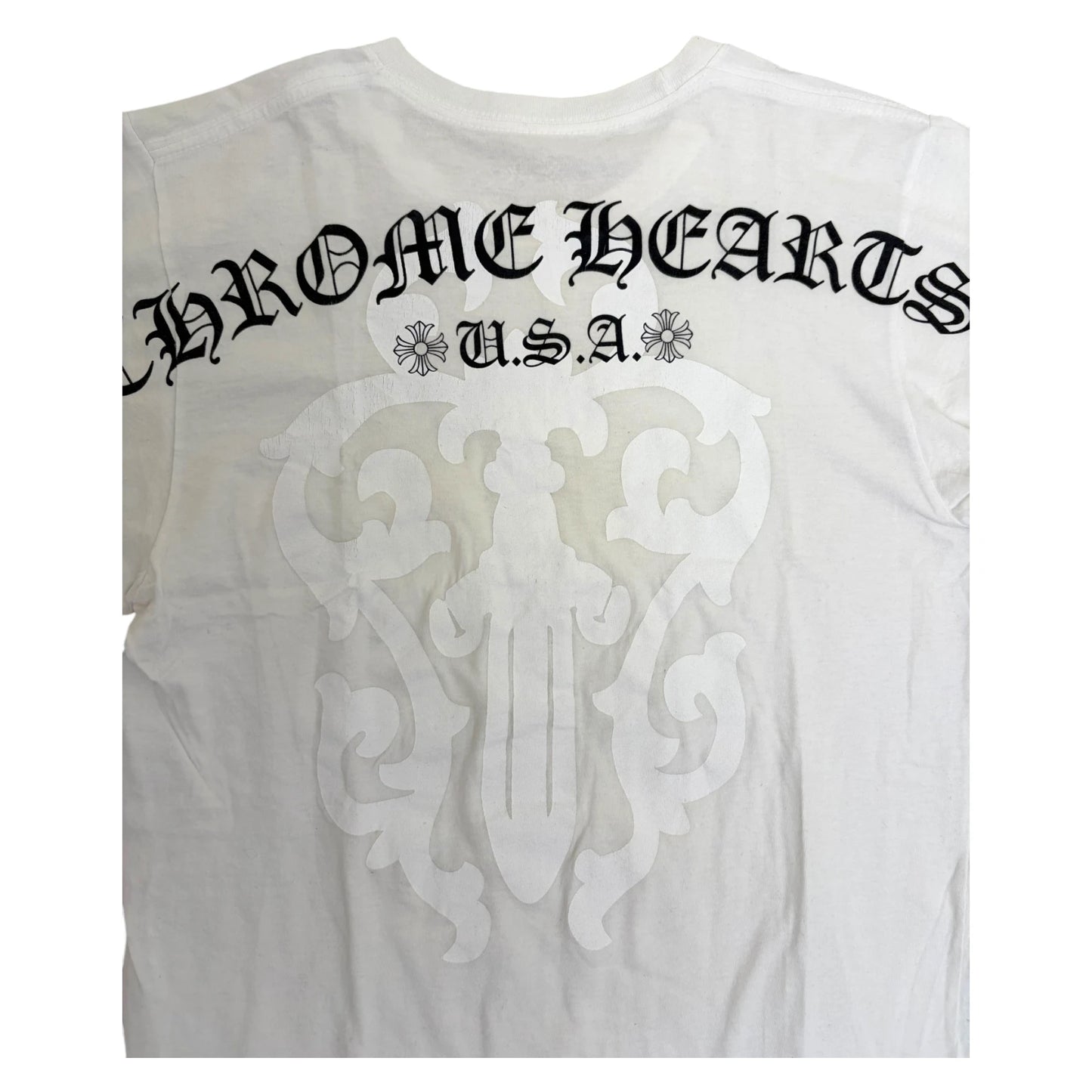 Chrome Hearts Layered Dagger Pocket Logo T Shirt white - S