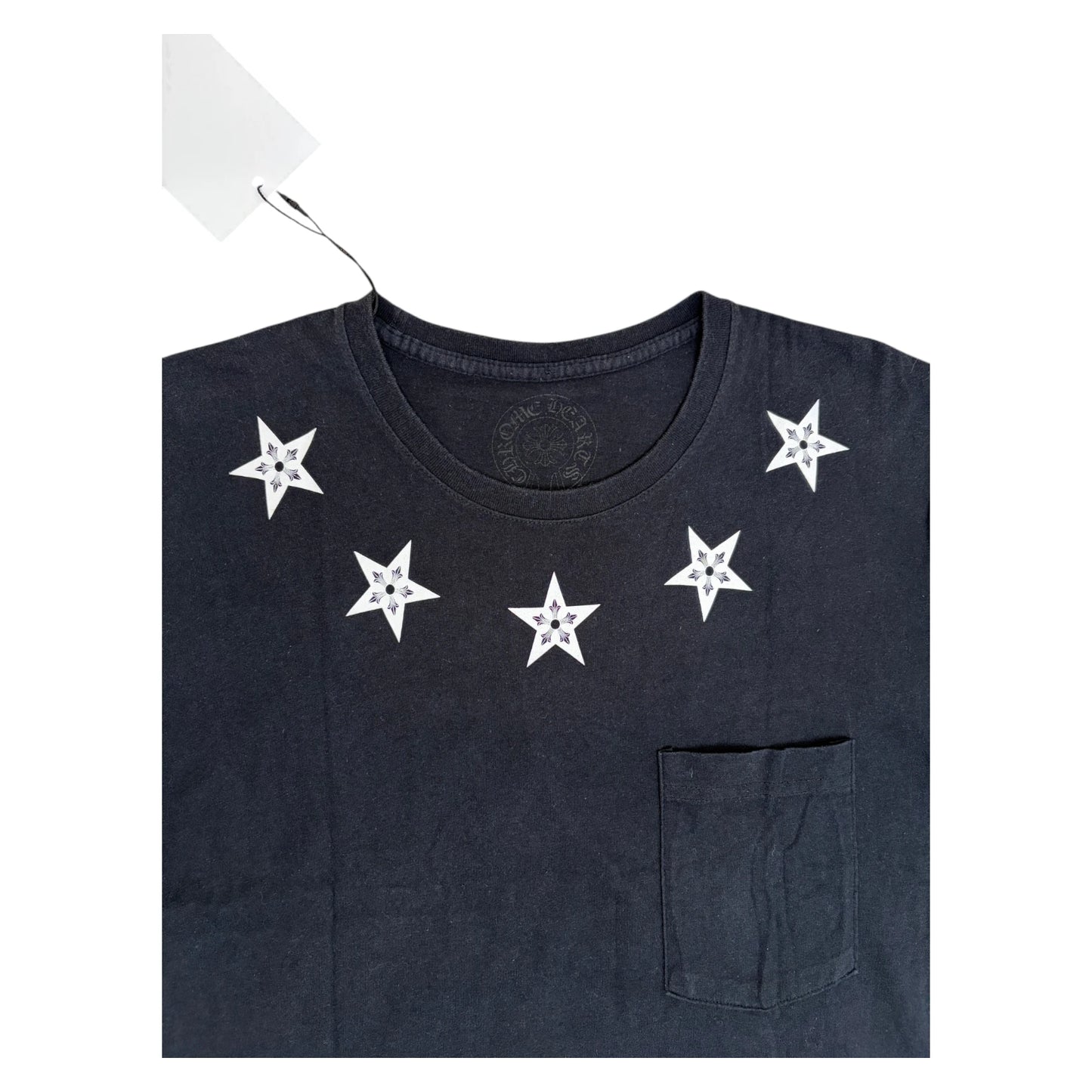 Chrome Hearts Neck Stars T Shirt black - L