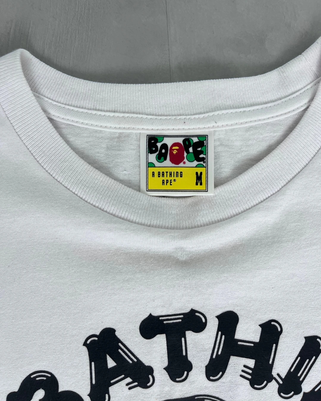 Bape Alt Logo Bathing Ape T Shirt white - M