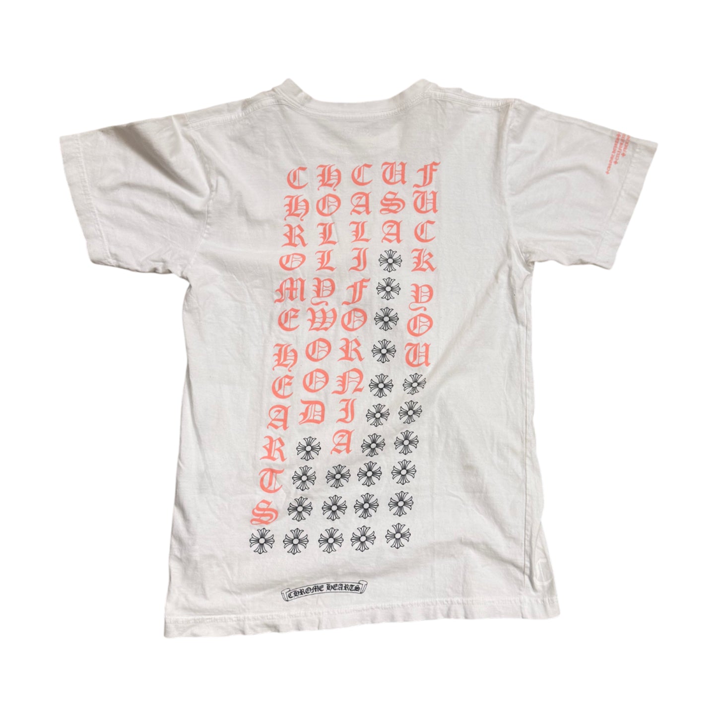 Chrome Hearts Pink Spell Graphic T-Shirt white