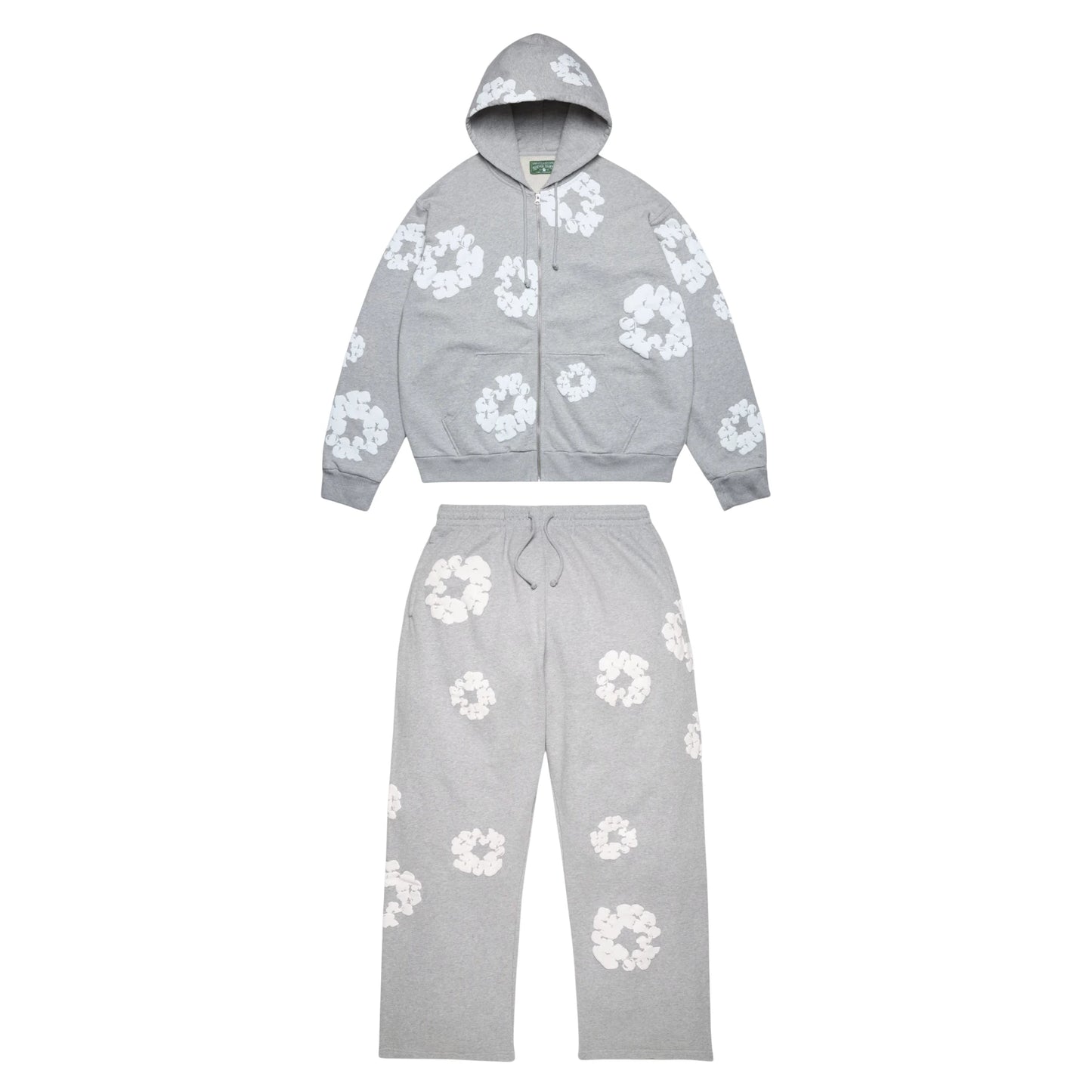 Denim Tears Cotton Wreath Full Tracksuit Zip Up grey - M