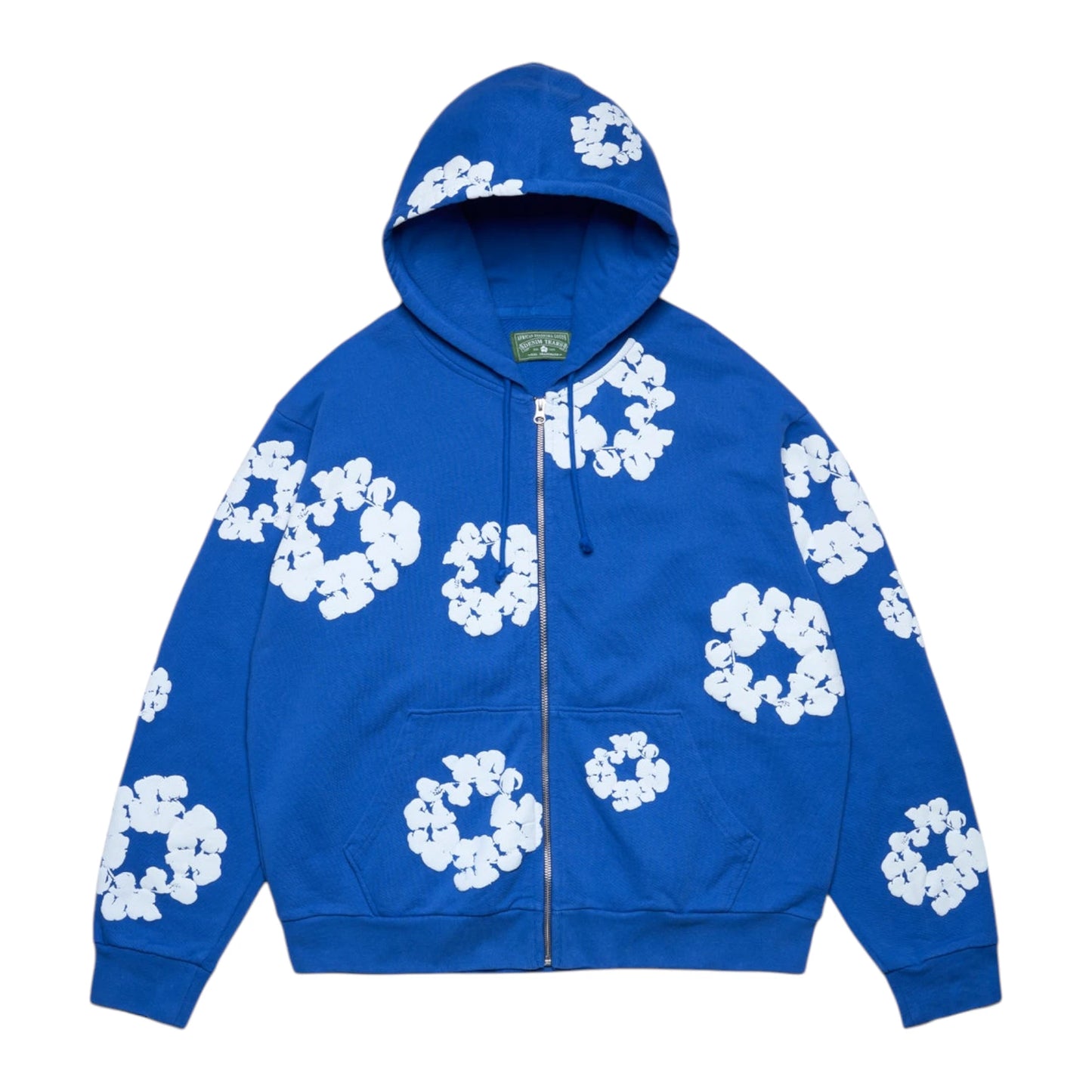Denim Tears Cotton Wreath Shorts Zip Up Hoodie Full Set blue - M