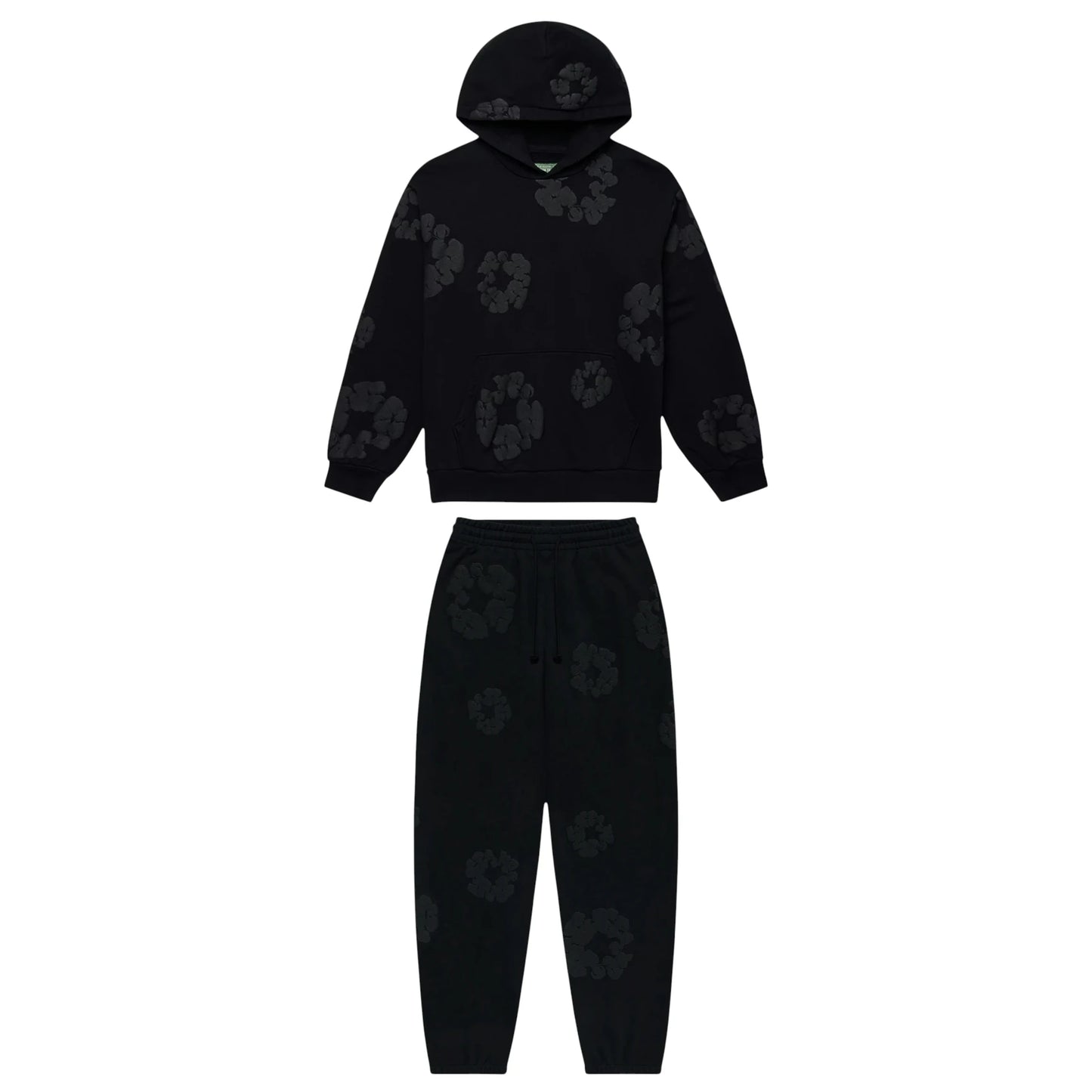 Denim Tears Mono Cotton Wreath Full Tracksuit black