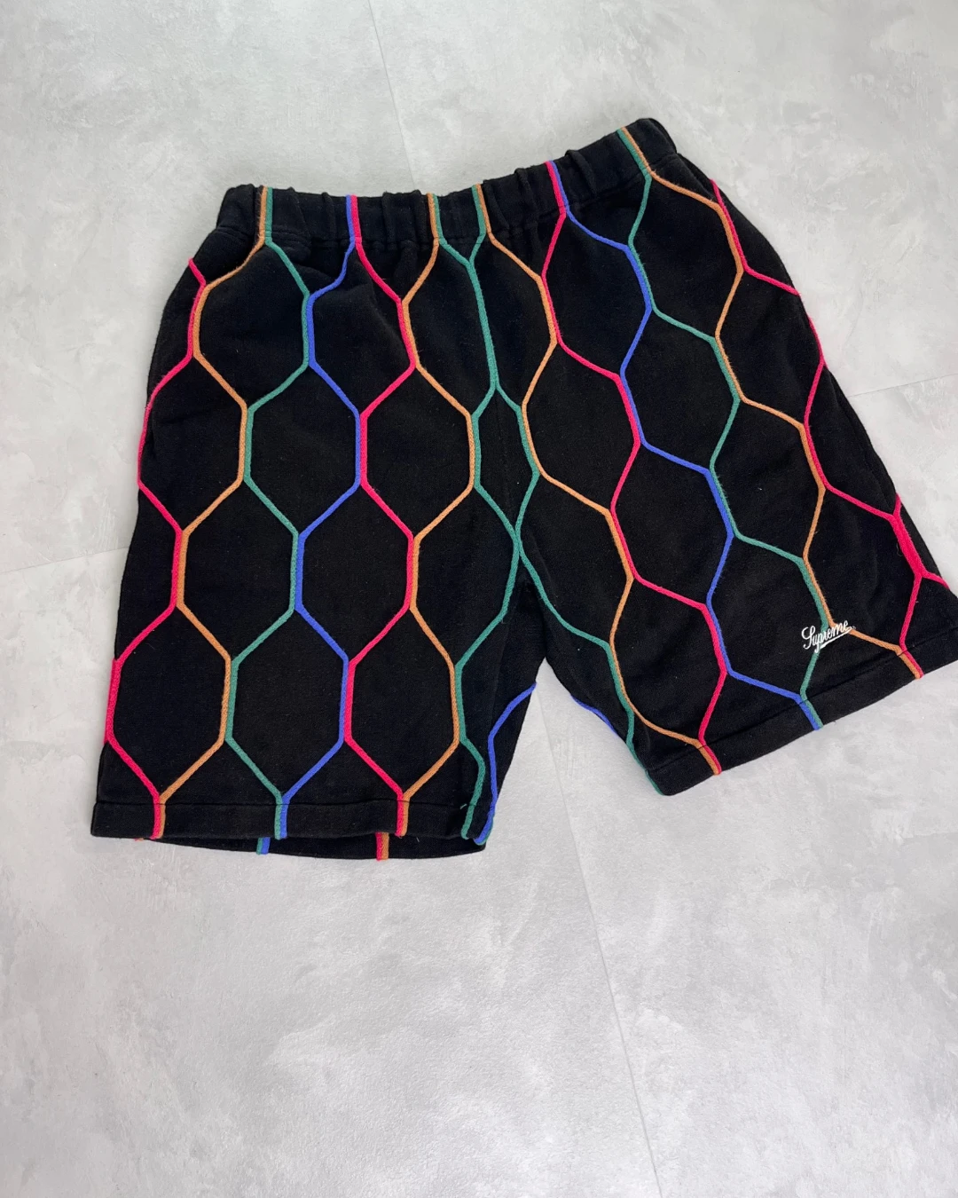 Supreme Hex Knit Shorts black – L