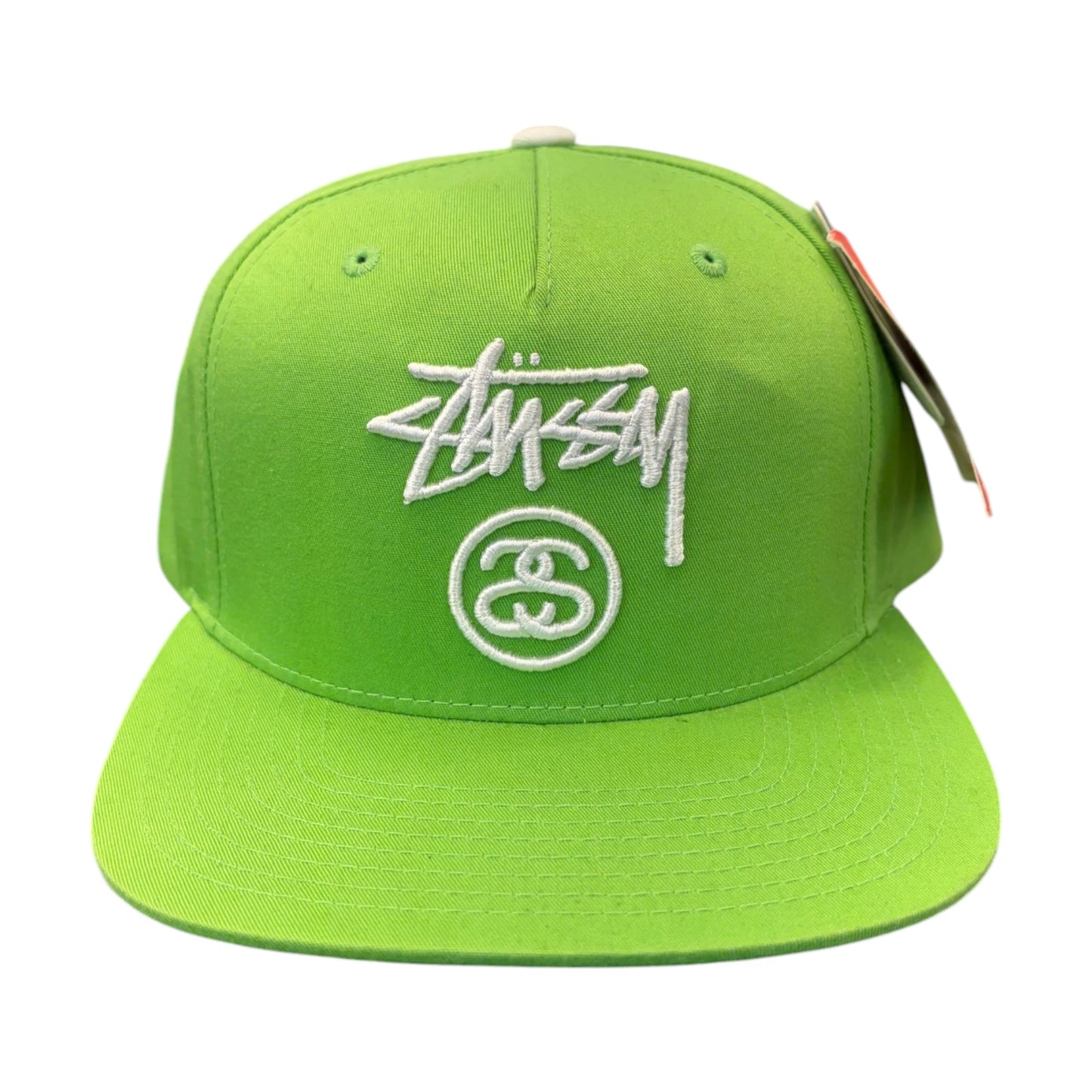 Stussy World Tour Logo Snapback Cap lime  green - O/S