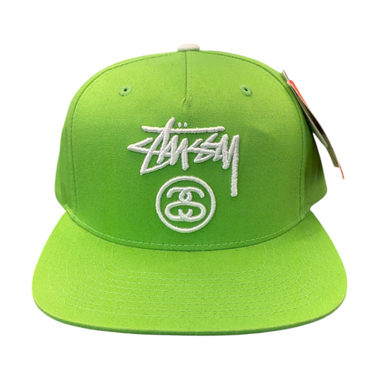 Stussy World Tour Logo Snapback Cap lime  green - O/S