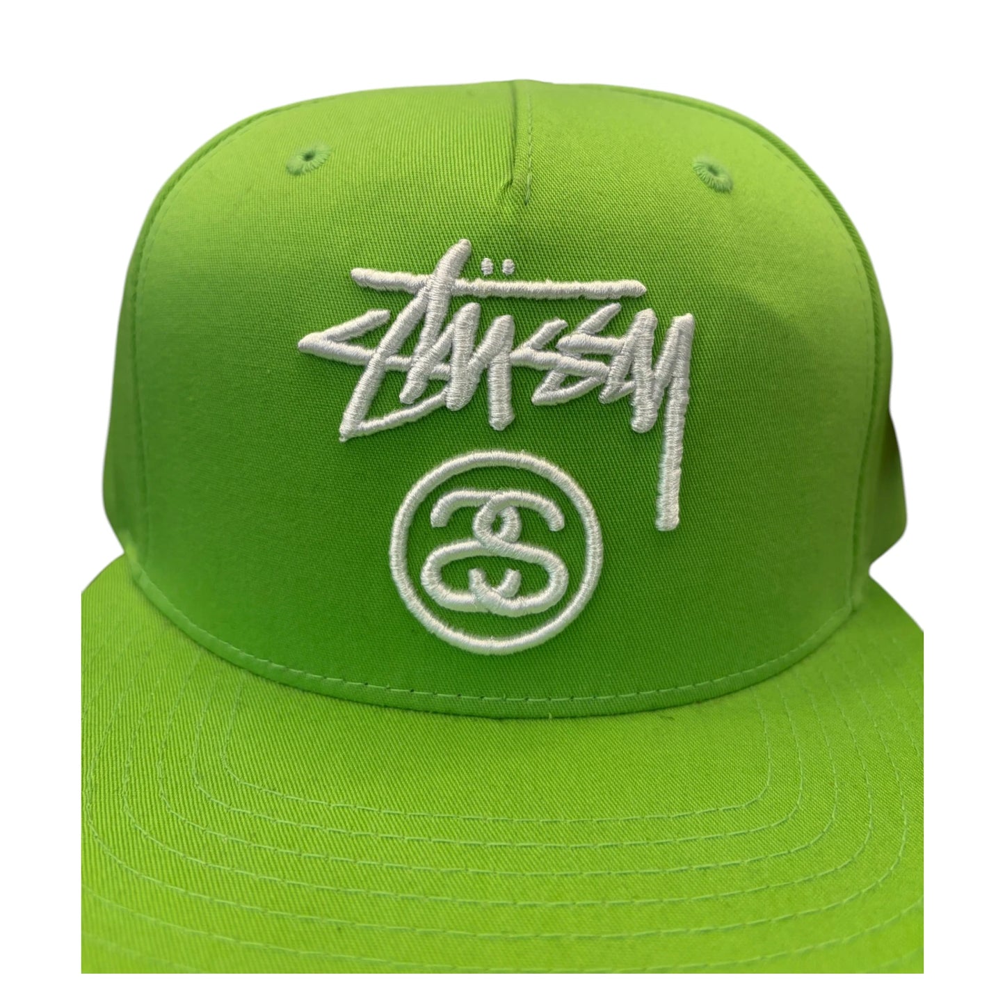 Stussy World Tour Logo Snapback Cap lime  green - O/S