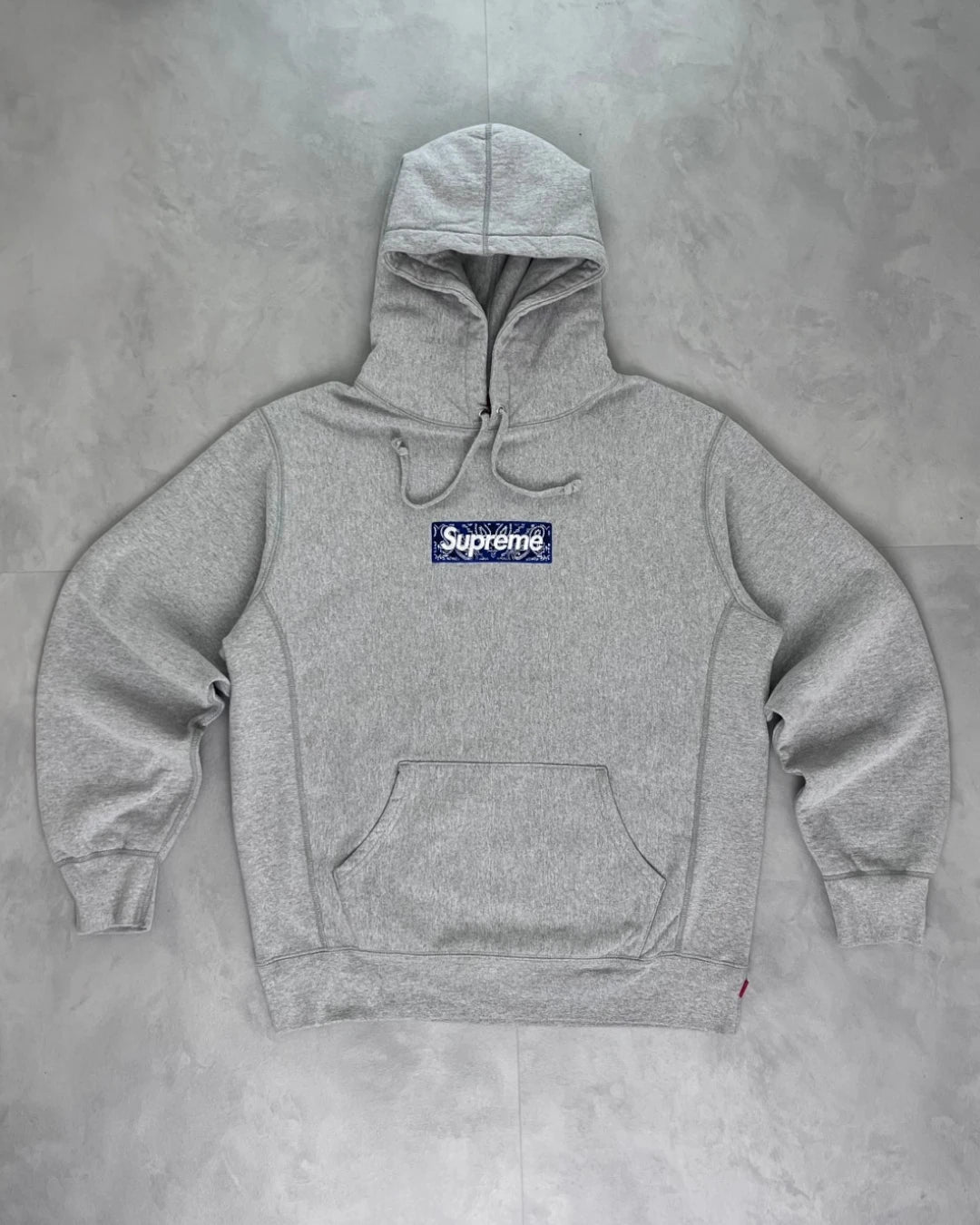 Supreme Blue Bandana Box Logo Hoodie grey – L