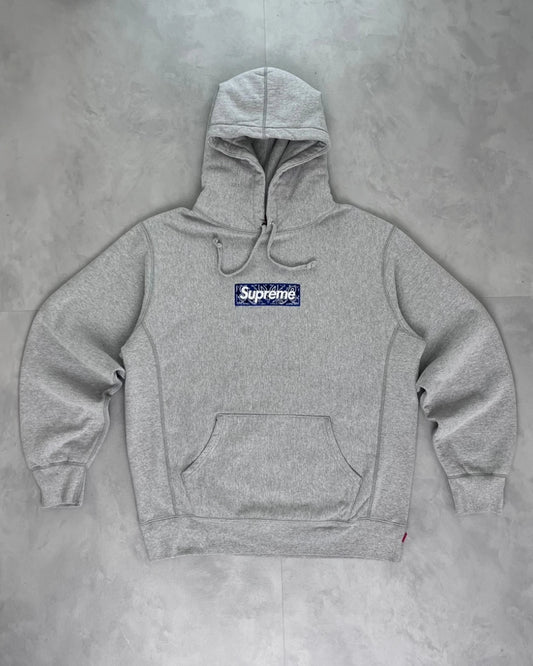 Supreme Blue Bandana Box Logo Hoodie grey – L