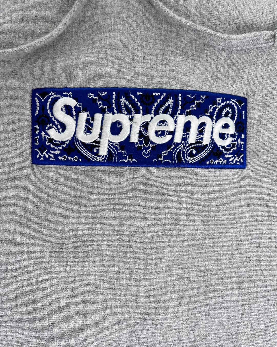 Supreme Blue Bandana Box Logo Hoodie grey – L