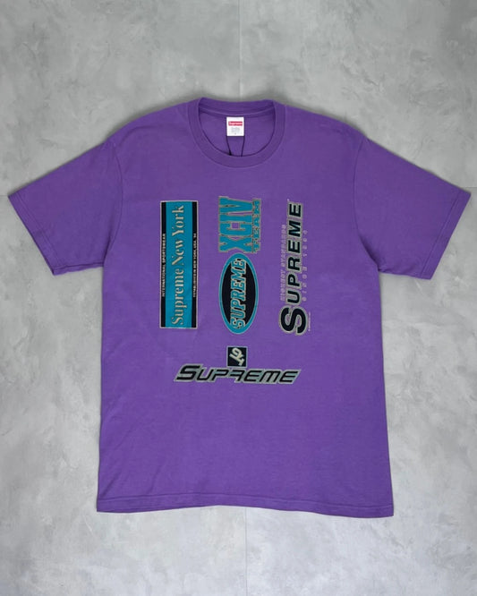 Supreme Multi Logos T Shirt purple – L
